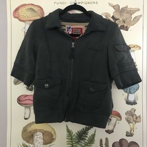 Free People sz 12 crop short sleeve jacket